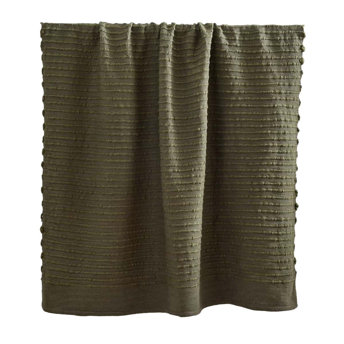 West Elm Soft Corded Throw Dark Olive